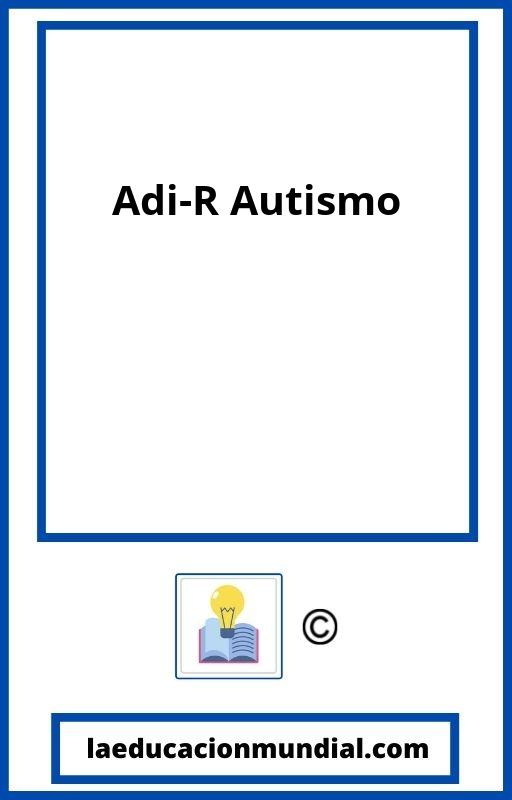 Adi-R Autismo PDF