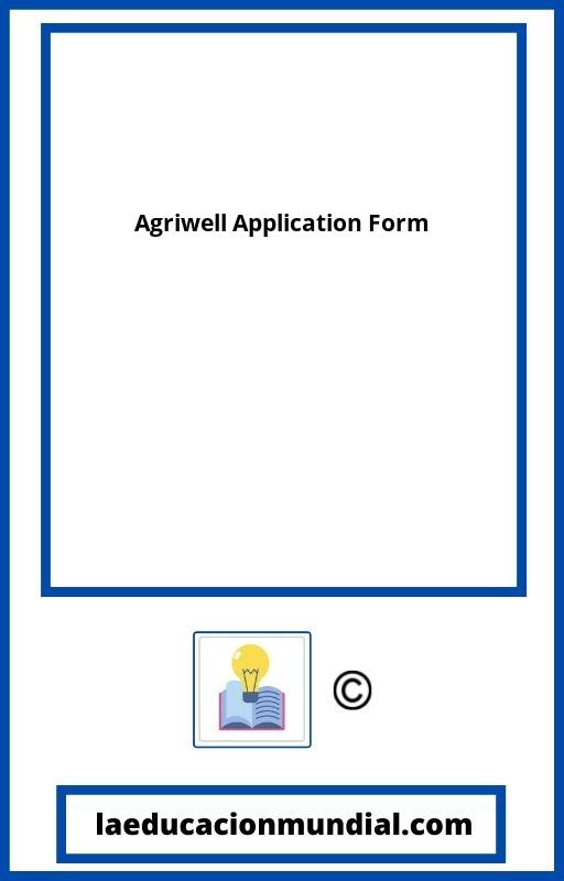 Agriwell Application Form PDF