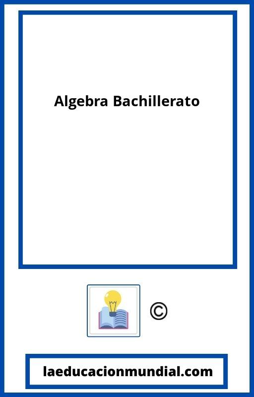 Algebra Bachillerato PDF