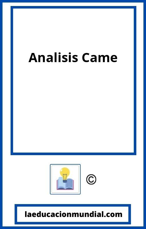 Analisis Came PDF