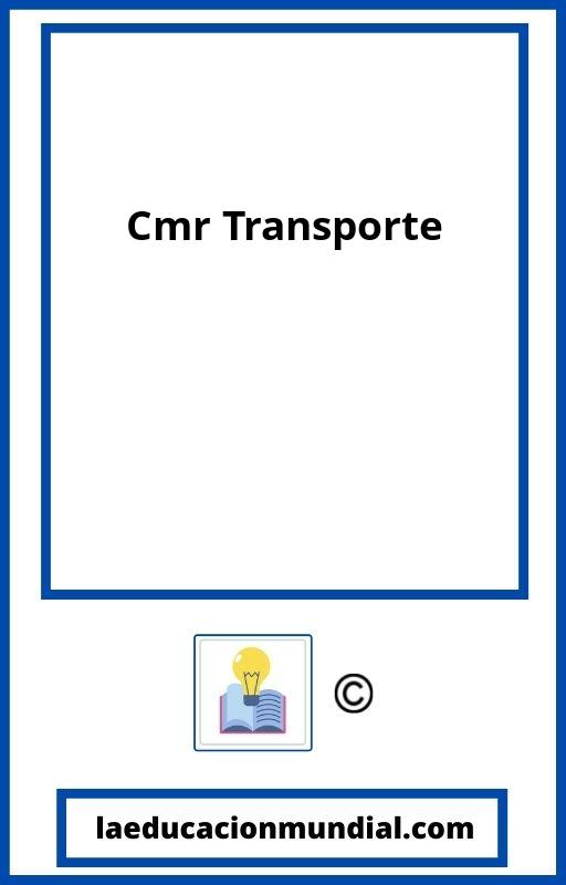 Cmr Transporte PDF