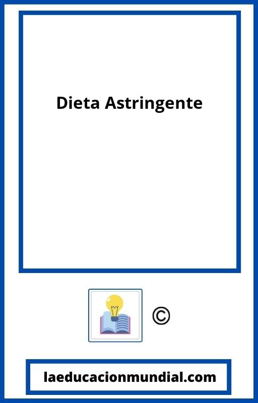 Dieta Astringente PDF