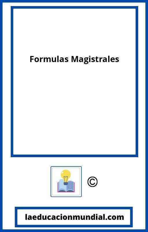 Formulas Magistrales PDF