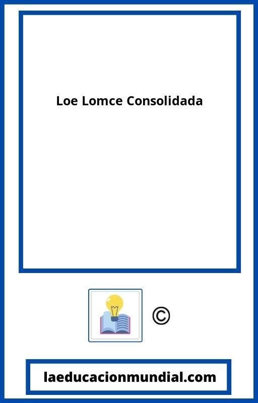 Loe Lomce Consolidada PDF
