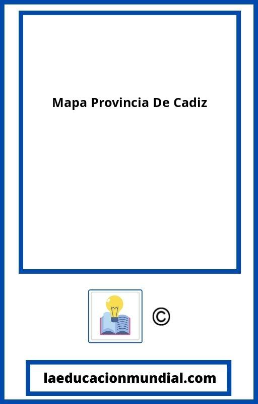 Mapa Provincia De Cadiz PDF