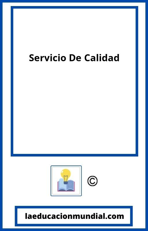 Servicio De Calidad PDF